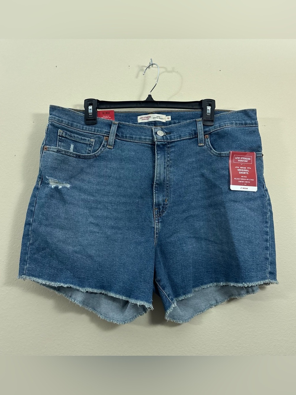 Levi's Strauss Signature women’s vintage original denim shorts midrise 16/W3